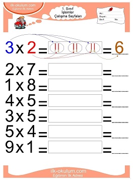 Çocuklar İçin toplam işlemi yaprak testleri 